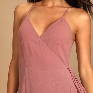 Make it an Adventure Mauve Purple Strappy Wrap Maxi Dress